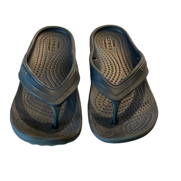 Crocs‎ Thong Flip Flop Navy Blue Sandals - Picture 1 of 6